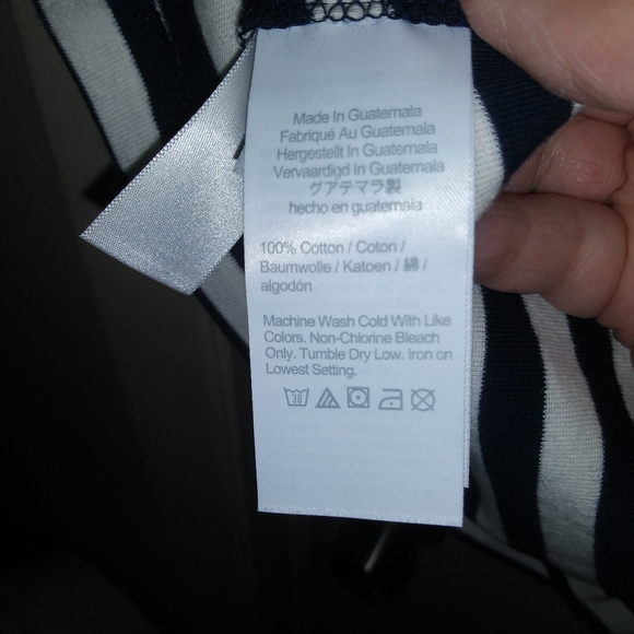 J Crew Factory Navy And White Striped Tank Size XXL New With Tags - Picture 2 of 4